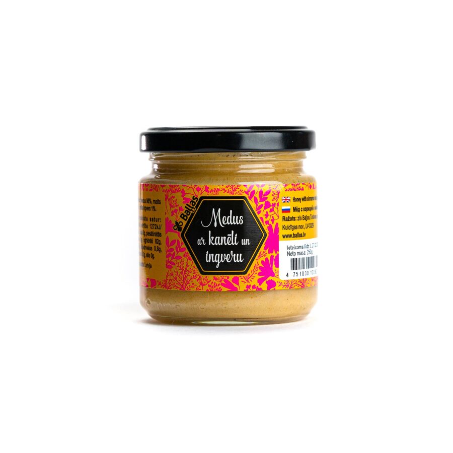 Medus ar kanēli un ingveru -20% 1kg iepakojumam